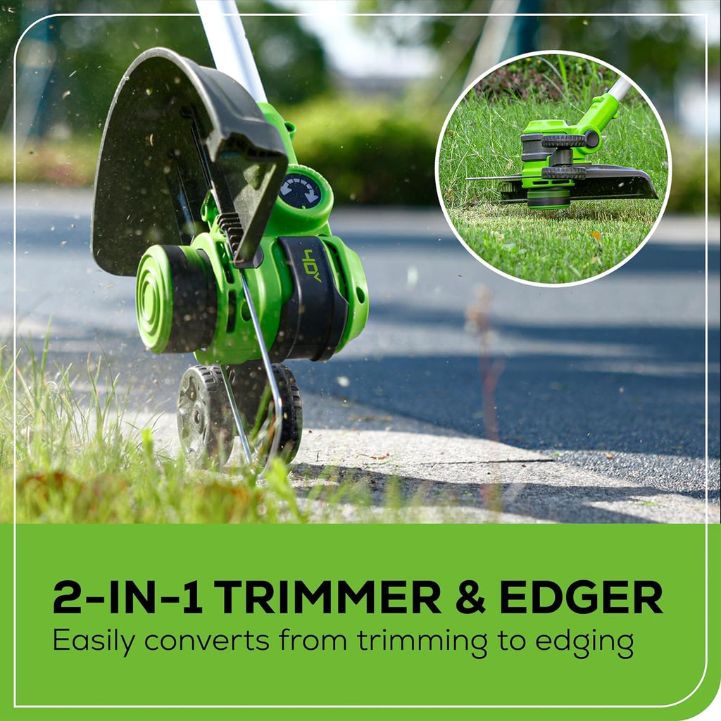 40V 21" Self-Propelled Lawn Mower,Axial Leaf Blower(500 CFM / 120 MPH),13" String Trimmer with 2 Batteries(5Ah+2Ah) &amp; Chargers