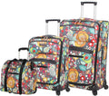 Luggage 3 Piece Softside Spinner Suitcase Set Collection (Bliss)