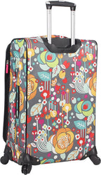 Luggage 3 Piece Softside Spinner Suitcase Set Collection (Bliss)