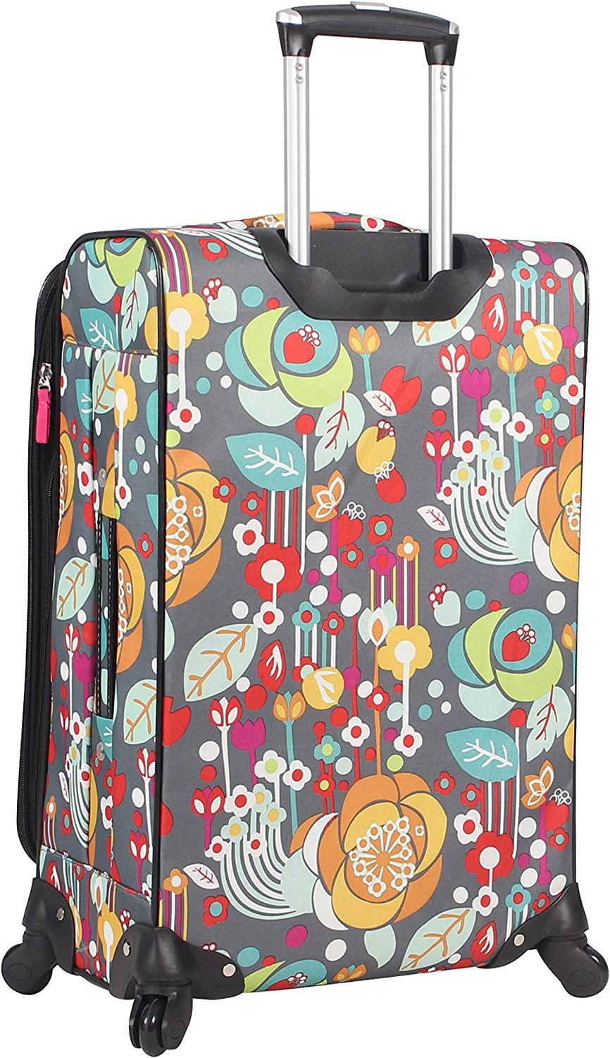 Luggage 3 Piece Softside Spinner Suitcase Set Collection (Bliss)