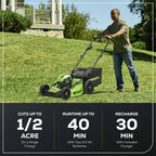 80V 21" Brushless Cordless (Push) Lawn Mower (75+ Compatible Tools), (2) 2.0Ah Batteries and 30 Minute Rapid Charger Included