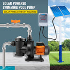 vevor pool pump in ground 72vdc swimming pool pump 92gpm solar water pump with mppt controller in ground swimming pool pump with strainer basket brushless motor suitable for salt water water park