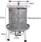 honey presser beeswax extractor beekeeping machine stainless steel household manual honey press extractor beekeeping tool for wine honey and juice making (201 stainless steel)