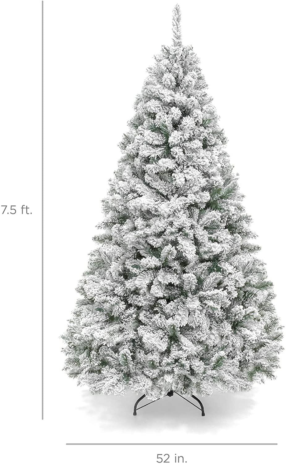 7.5ft Premium Snow Flocked Artificial Holiday Christmas Pin