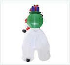 BDRPZX 5.5 Feet Lighted Christmas Inflatable Model, Giant Santa Claus Riding Bear with Build in LEDs for Indoor Outdoor Yard Garden Christmas Decorations