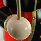 6' Giant Commercial Size Wooden Red, Black and Gold Christmas Nutcracker King with Scepter