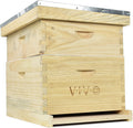 vivo complete beekeeping 20 frame beehive box kit, 10 medium, 10 deep, langstroth bee hive bee-hv01