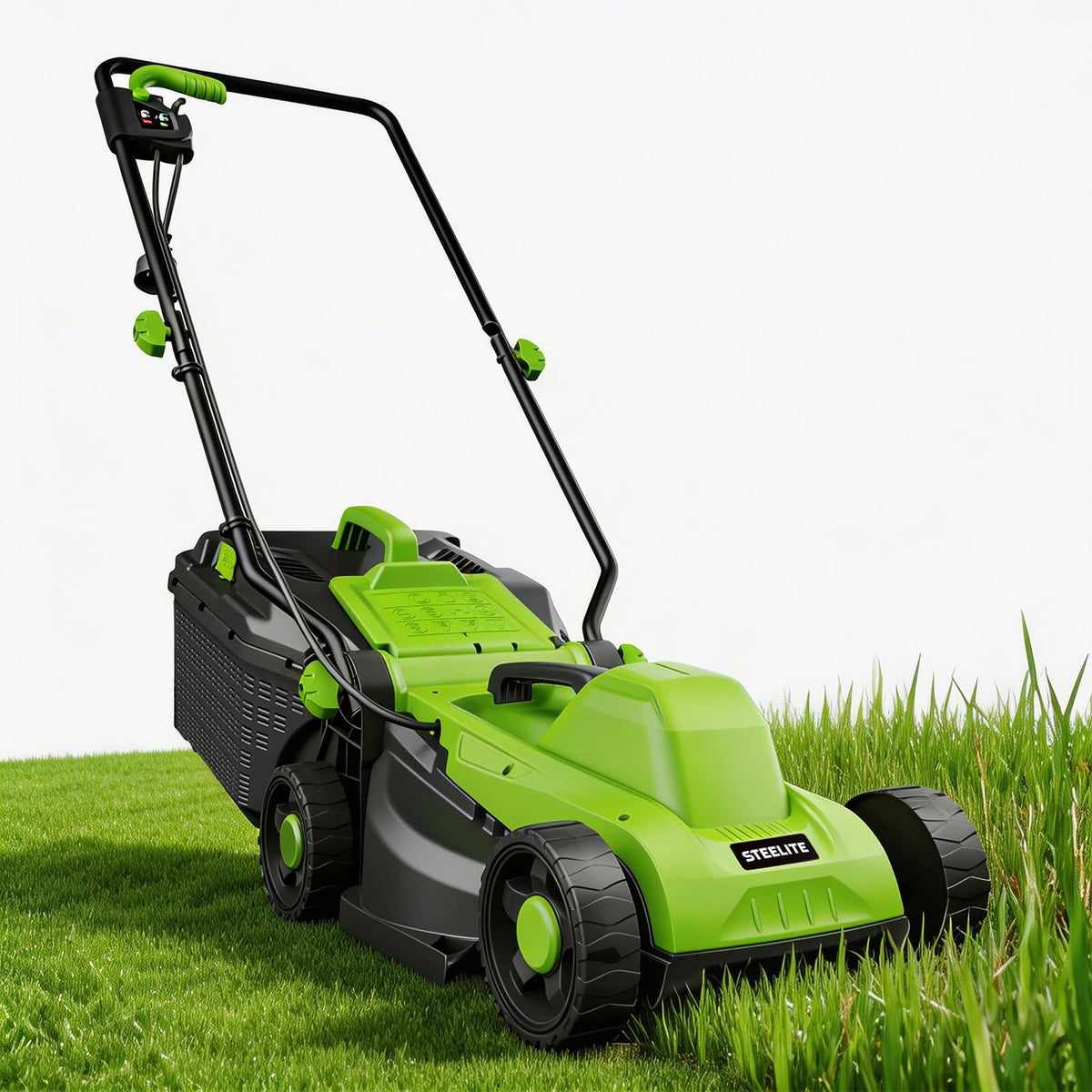 Corded Lawn Mower, 13-Inch Electric Lawn Mower with 1300W Motor, 5-Position Height Adjustment, 8-Gallon Grass Collection Bag, Lightweight Push Mower for Small Lawns