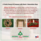National Tree Company lit Artificial Christmas Décor | Pre-Strung with LED Lights | Red Ball Ornament-18 Inch, 18 in