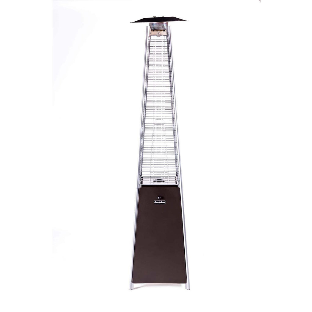 LINGJIA Modern Bronze Quartz Glass Tube Patio Heater-Mocha, 21''Lx 21''Wx 88''H