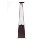 LINGJIA Modern Bronze Quartz Glass Tube Patio Heater-Mocha, 21''Lx 21''Wx 88''H