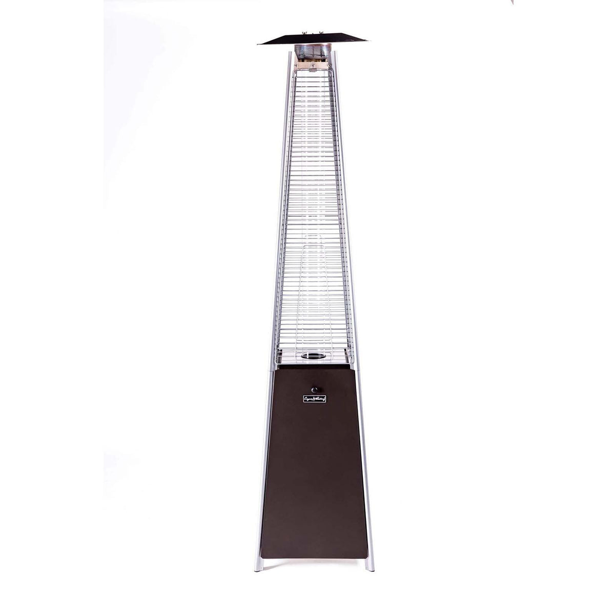 KALEFU Modern Bronze Quartz Glass Tube Patio Heater-Mocha, 21''Lx 21''Wx 88''H