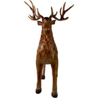 Fraser Hill Farm Indoor/Outdoor Oversized Christmas Decor with Long-Lasting LED Lights, 5-Ft. Tall Standing Reindeer with Metallic Finish