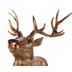 Fraser Hill Farm Indoor/Outdoor Oversized Christmas Decor with Long-Lasting LED Lights, 5-Ft. Tall Standing Reindeer with Metallic Finish