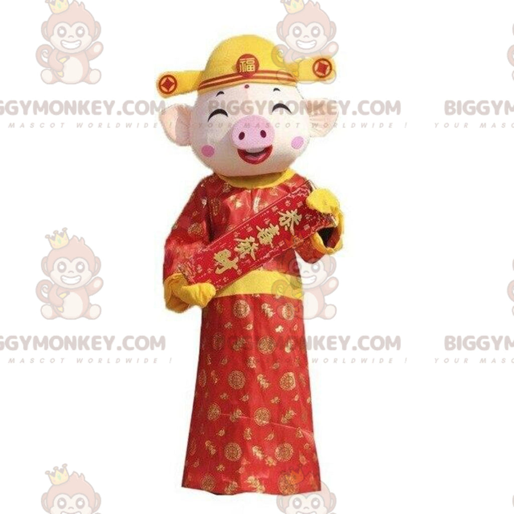 Laughing Pig BIGGYMONKEYMascot Costume, Expressive BIGGYMONKEYMascot Costume, Pig Fancy Dress