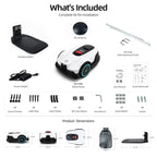 Lawn Mower, Visual+RTK Navigation, Works Under Trees, No Wire, Covers Up to 1/4 Acre, Robotic Mower with Auto Mapping &amp; 6000mAh high-Capacity Battery