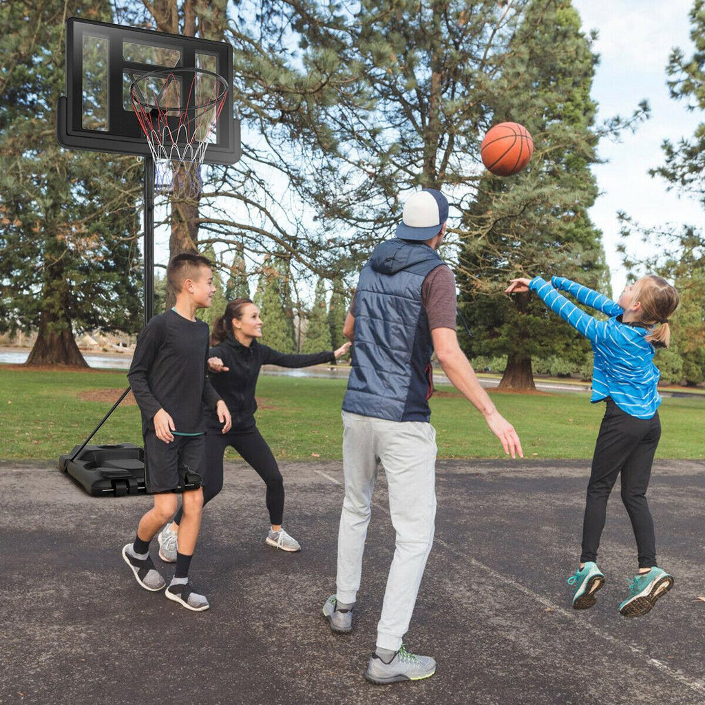 Gymax Height Adjustable Portable Basketball Hoop System Shatterproof Backboard Wheels