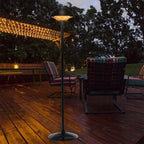 Patio Outdoor Freestanding Electric Patio Heater, Infrared Heater, Hammered Bronze Finished, Portable Heater suitable as a Balcony Heater, BBQ and Outdoor Party Heater