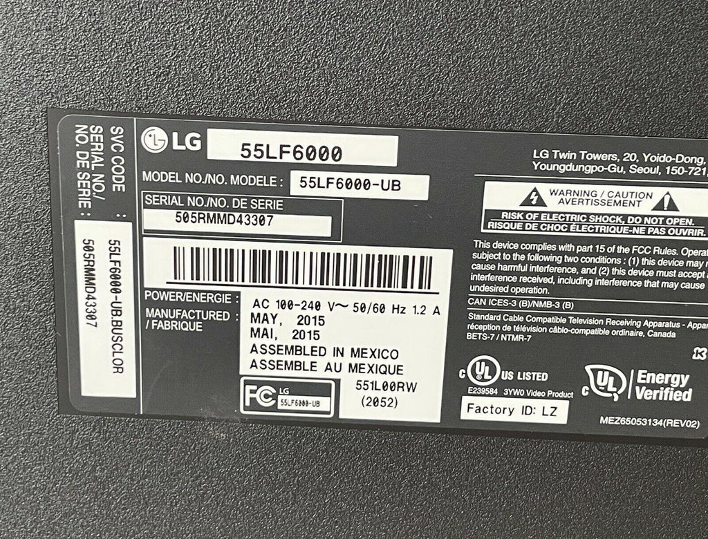 lg 55” full hd 1080p led tv (55lf600)