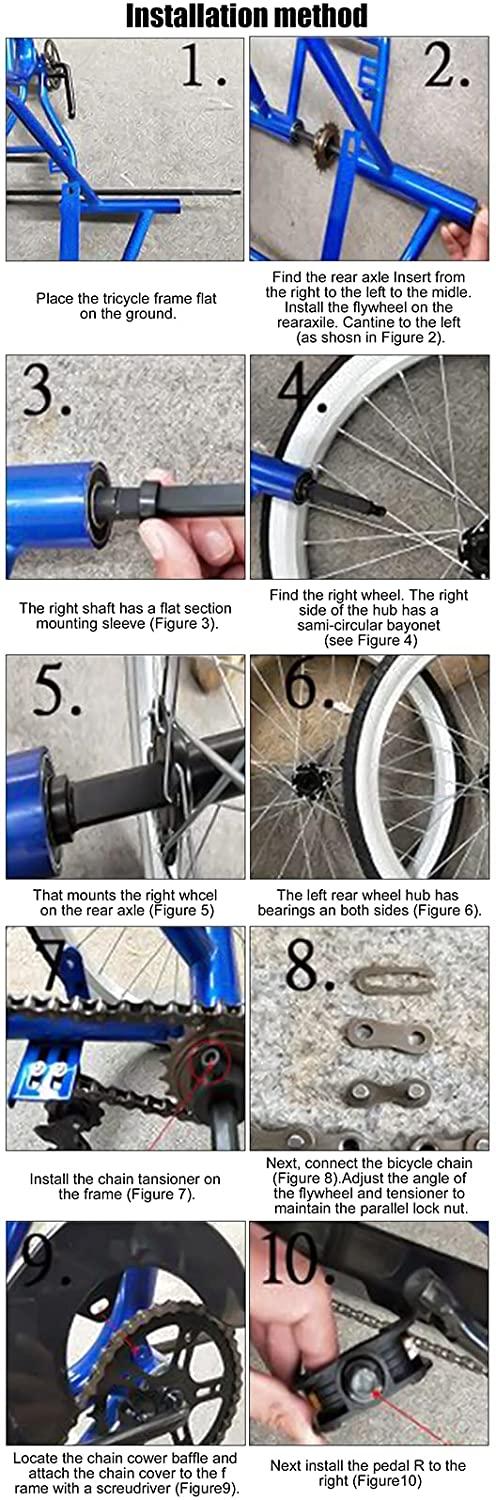 HXSYD Adult Tricycles, Adult Trikes 24 inch 3 Wheel Bikes for Adults with LarBasket for Recreation, Shopping, Picnics Exercise Men's Women's Cruiser Bike