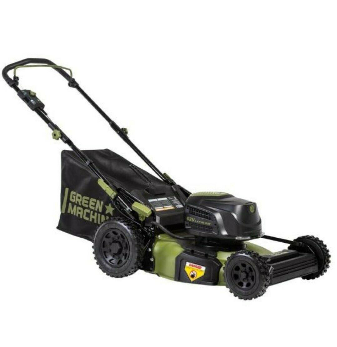 62-Volt Cordless 3-in-1 High Wheel Push Walk Behind Mower, Cutting Width 22 in.