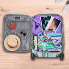 er Luggage Collection - 3 Piece Softside Expandable Lightweight Spinner Suitcase Set - Travel Set includes 20 Inch Carry on, 24 Inch &amp; 28-Inch Checked Suitcases (Print/Teal)