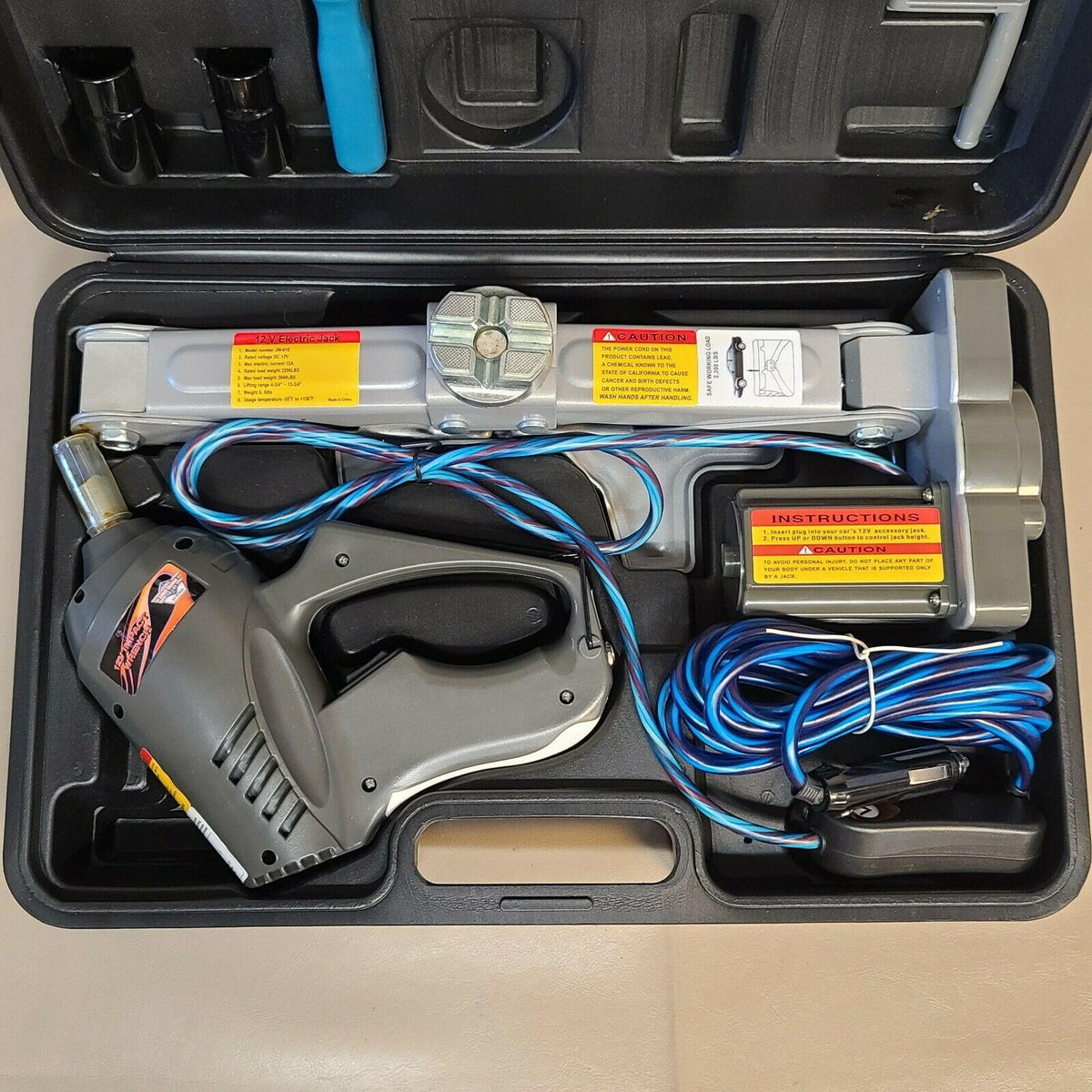 Street Machines JW-01E 12V Electric Car Jack & 1/2" Impact Wrench Combo Kit