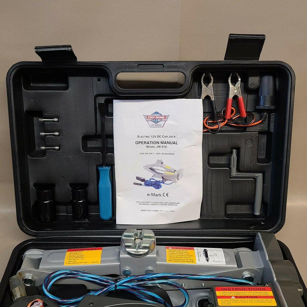 Street Machines JW-01E 12V Electric Car Jack & 1/2" Impact Wrench Combo Kit