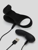 Tracey Cox EDGE Rechargeable Remote Control Penis Sleeve and Clitoral Stimulator, Black