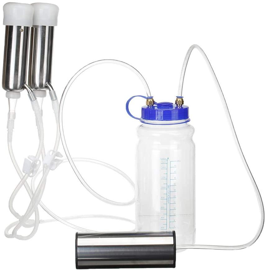 nonbrand 2l single bucket piston vacuum pulsation milking machine automatic portable livestock milking equipment, for sheep goat cow
