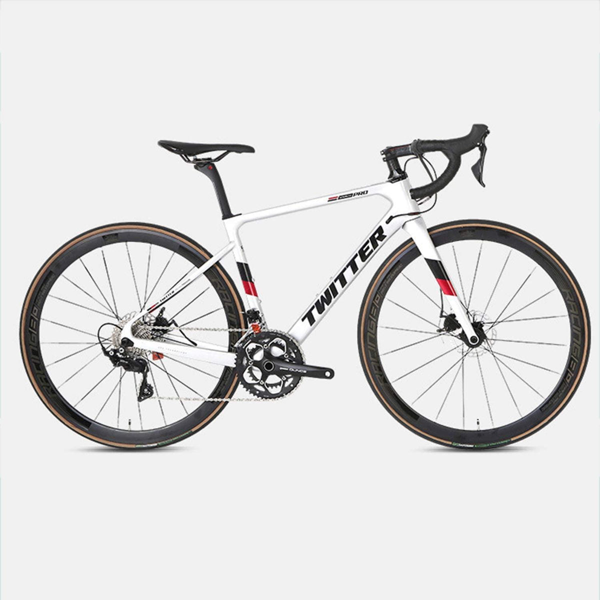 YINHAI Carbon Road Bike,  105/R7000 700C Carbon Fiber Road Bicycle with  105/R7000 22 Speed Derailleur System and Double Disc Brake