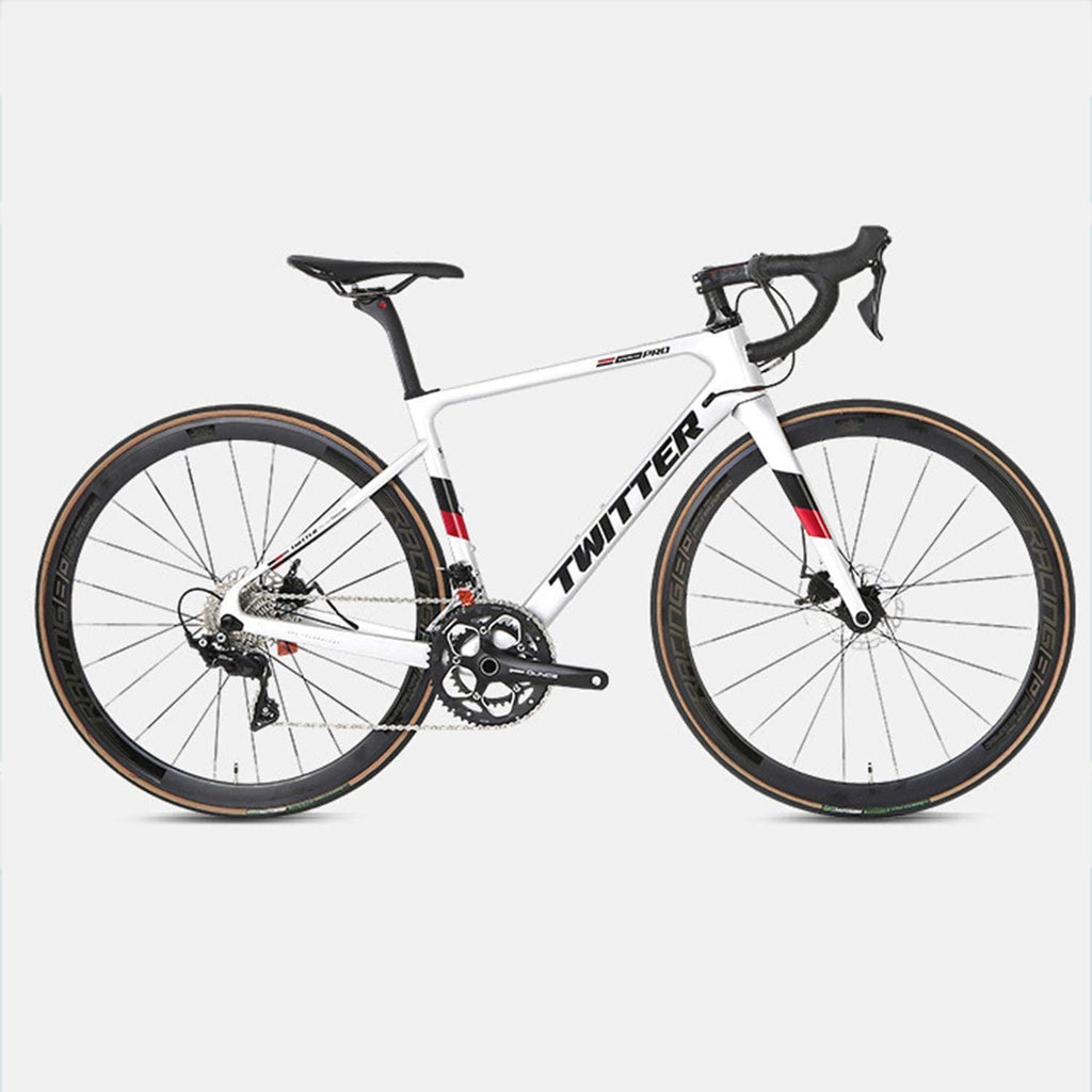 YINHAI Carbon Road Bike,  105/R7000 700C Carbon Fiber Road Bicycle with  105/R7000 22 Speed Derailleur System and Double Disc Brake