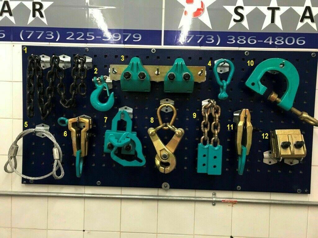 SET#44 - 12 HEAVY DUTY AUTO BODY FRAME MACHINE PULLING TOOLS AND CLAMPS