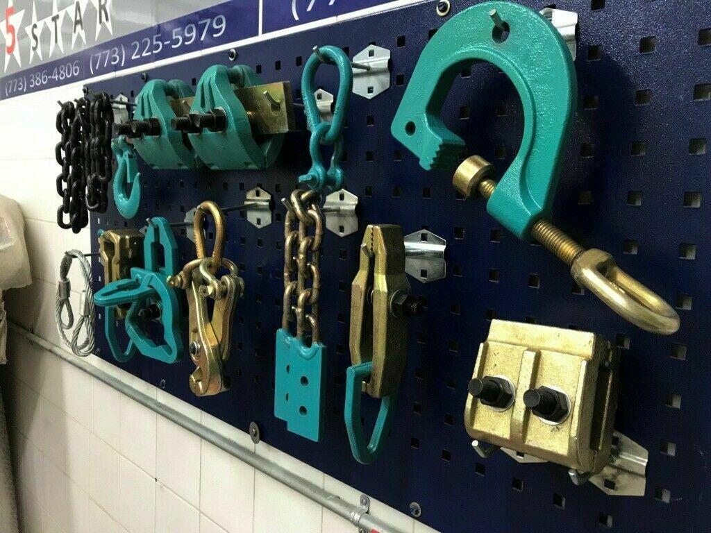 SET#44 - 12 HEAVY DUTY AUTO BODY FRAME MACHINE PULLING TOOLS AND CLAMPS