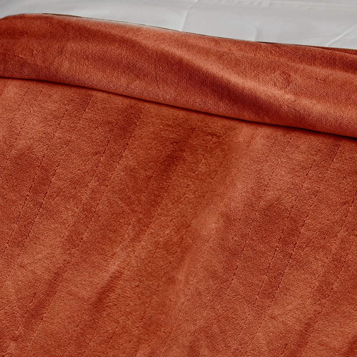 | Cabin Comfort Plush Heated Electric Warming Blanket, Twin, Clay