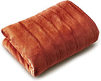 | Cabin Comfort Plush Heated Electric Warming Blanket, Queen, Clay
