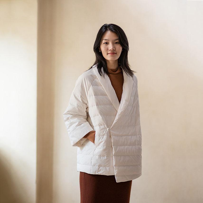 babakud diagonal down coat