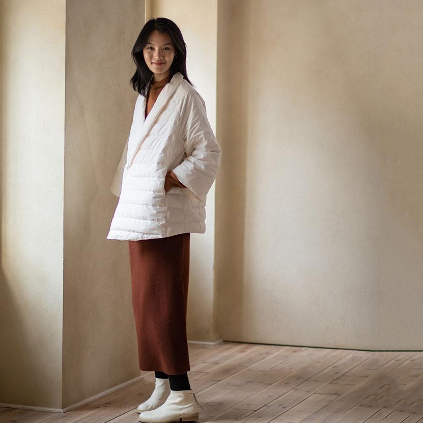 babakud diagonal down coat