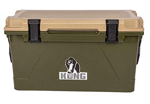 Kong 50 Quart Cooler | Durable Medium Ice Chest | Perfect Hunting, Fishing, Boating and Camping Accessory | Extended Ice Retention | Made in USA (Woodland Green)