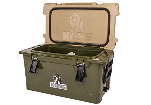 Kong 50 Quart Cooler | Durable Medium Ice Chest | Perfect Hunting, Fishing, Boating and Camping Accessory | Extended Ice Retention | Made in USA (Woodland Green)