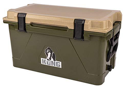 Kong 50 Quart Cooler | Durable Medium Ice Chest | Perfect Hunting, Fishing, Boating and Camping Accessory | Extended Ice Retention | Made in USA (Woodland Green)