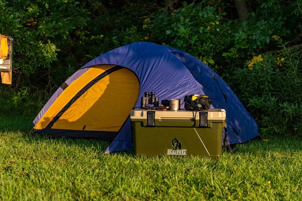 Kong 50 Quart Cooler | Durable Medium Ice Chest | Perfect Hunting, Fishing, Boating and Camping Accessory | Extended Ice Retention | Made in USA (Woodland Green)
