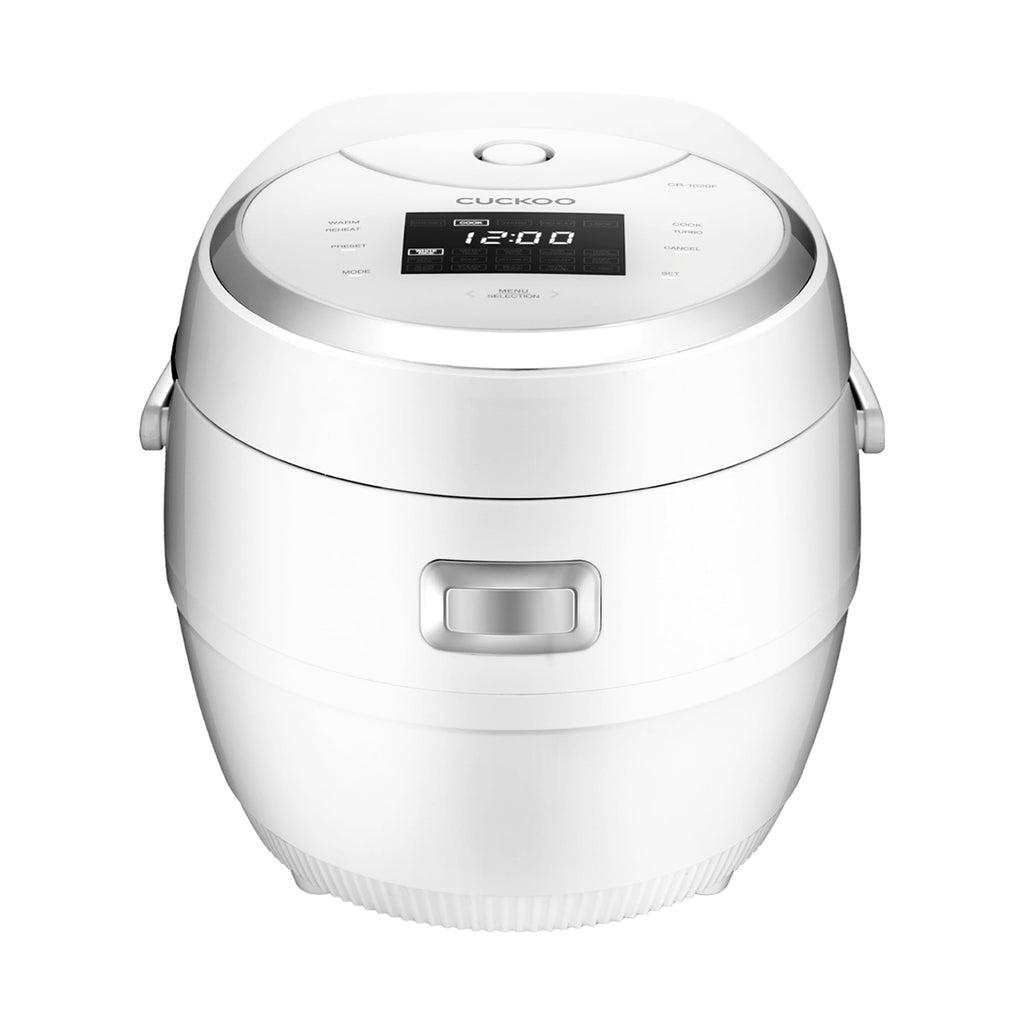 Micom Rice Cooker 10-Cup Uncooked / 20-Cup Cooked with Nonstick Inner Pot, LarRice Maker with 16 Menu Options, Fuzzy Logic Technology, Auto Clean Mode, LCD Display, White (CR-1020F)