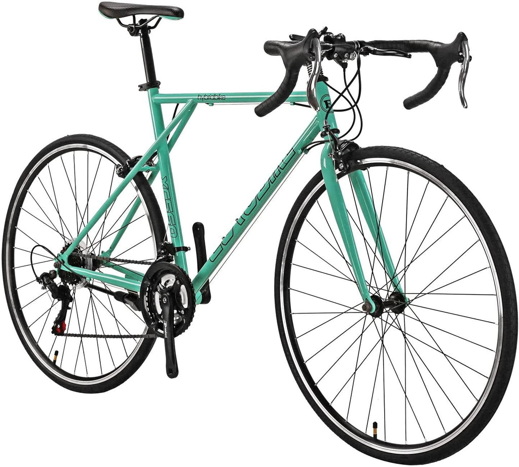 Eurobike OBK XC560 Road Bike 700C Wheels 56cm Frame for Men 21 Speed City Commuter Bicycle Complete Racing Bikes (Green)