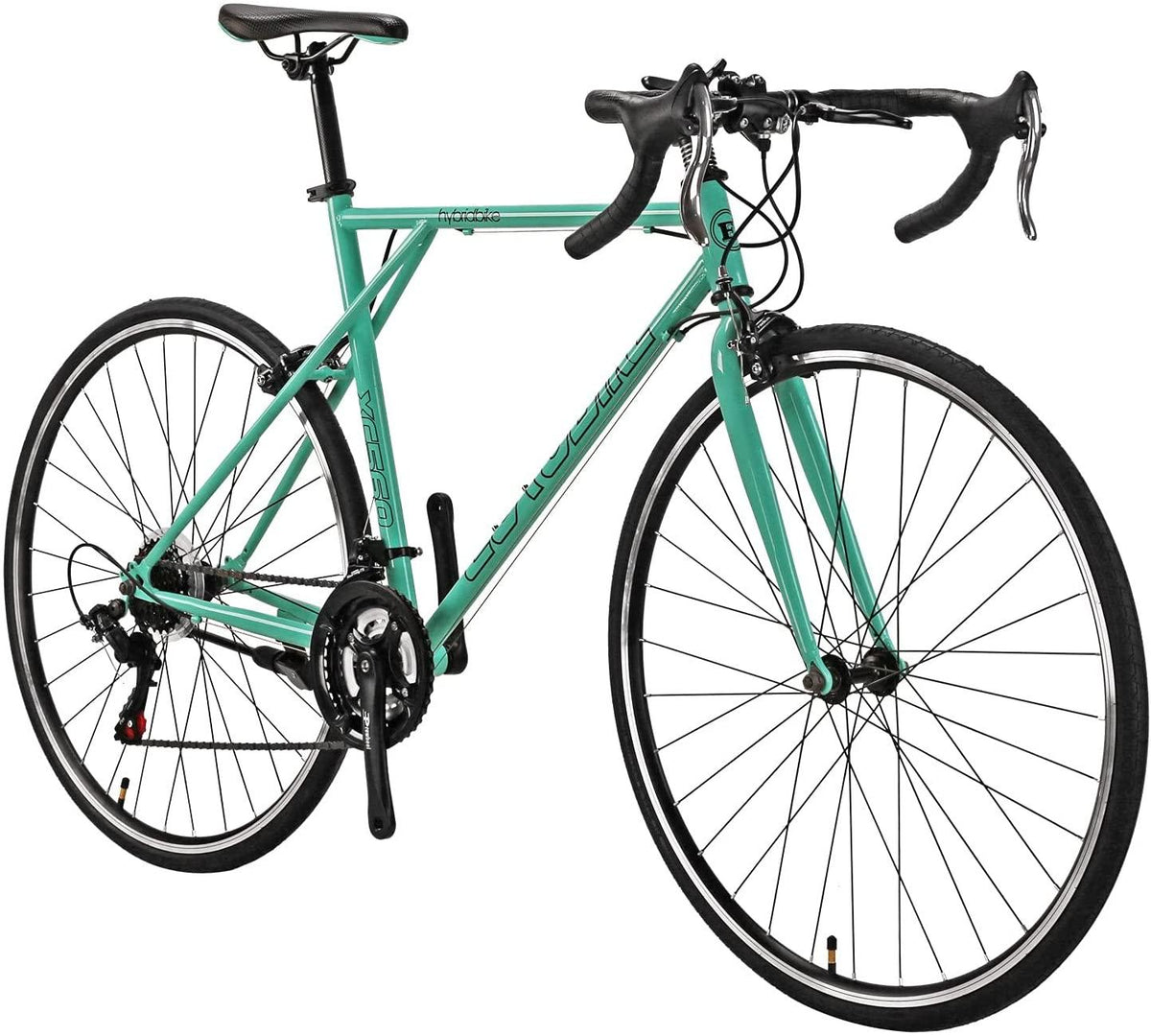 Eurobike OBK XC560 Road Bike 700C Wheels 56cm Frame for Men 21 Speed City Commuter Bicycle Complete Racing Bikes (Green)