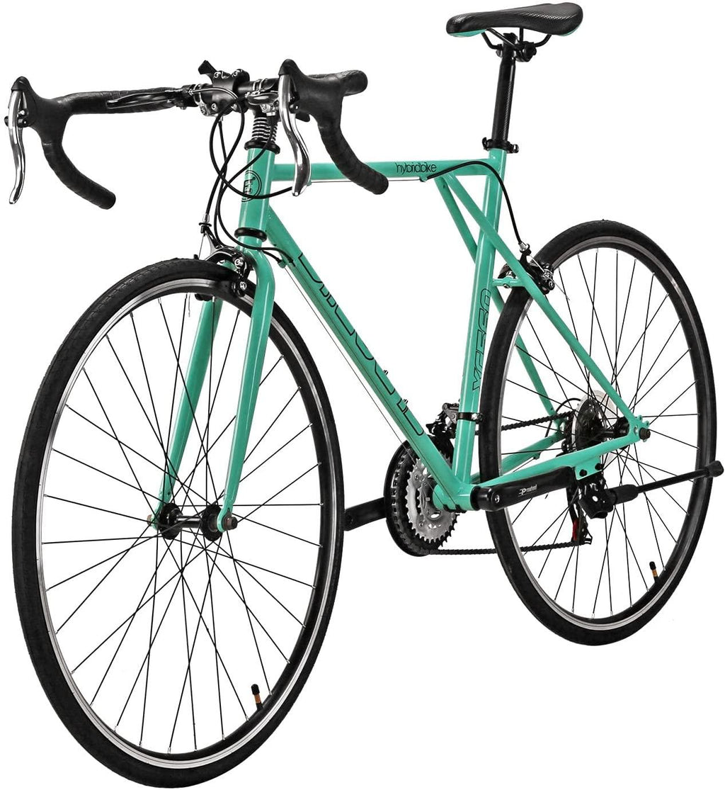 Eurobike OBK XC560 Road Bike 700C Wheels 56cm Frame for Men 21 Speed City Commuter Bicycle Complete Racing Bikes (Green)