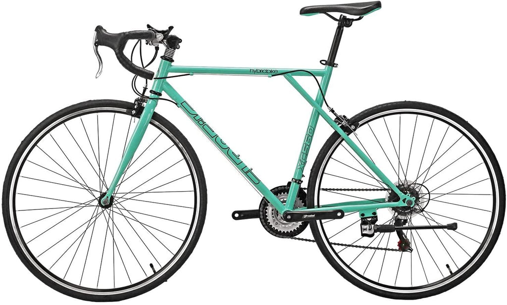 Eurobike OBK XC560 Road Bike 700C Wheels 56cm Frame for Men 21 Speed City Commuter Bicycle Complete Racing Bikes (Green)
