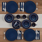 Hunter Blue 16 Piece Dinnerware Set, Service for 4