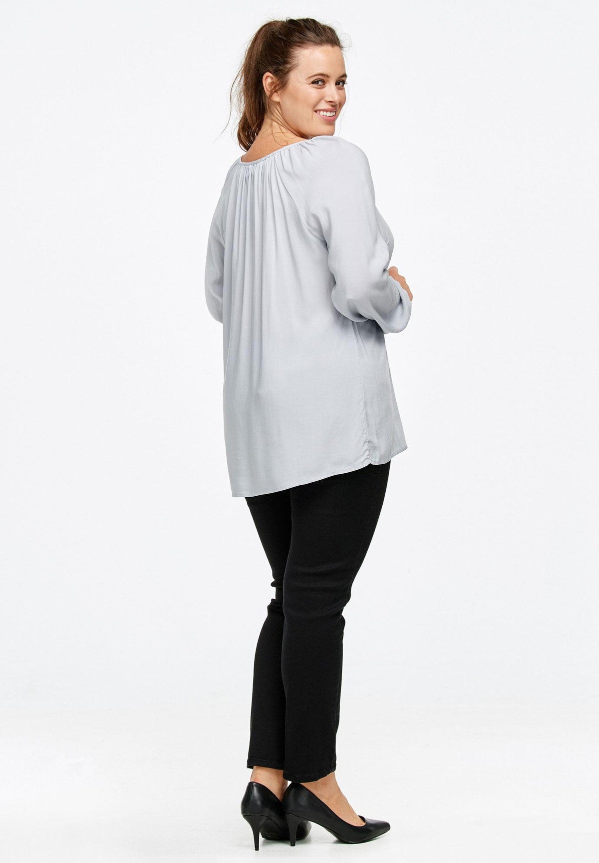 tie neck peasant tunic