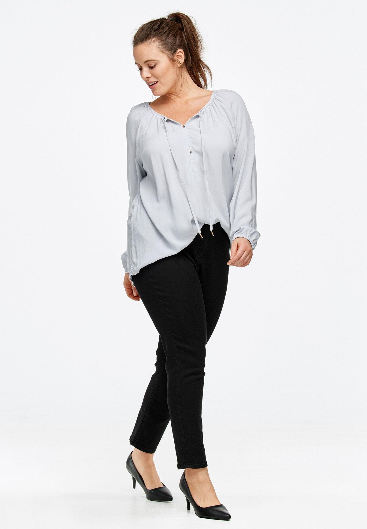 tie neck peasant tunic